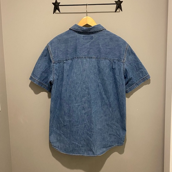 LEVI’S Rivet Wear SS Denim Button-Up Shirt - Mens L, All Cotton - Picture 5 of 6